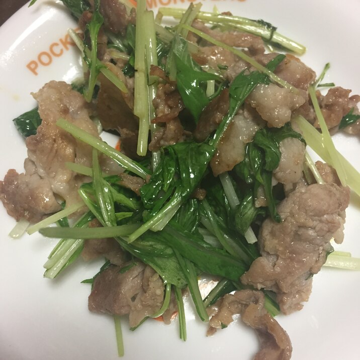 豚肉と水菜の炒め物